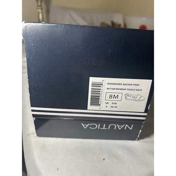 Nautica Women's 8 Red Rudder Slip On Shoes Anchor Nautical Toggle Back Beach - Picture 6 of 6